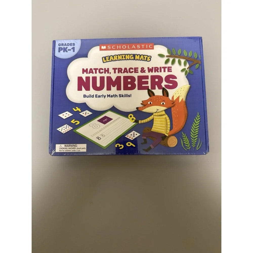 Scholastic Learning Mats: Match, Trace & Write Numbers Sealed, Brand New!